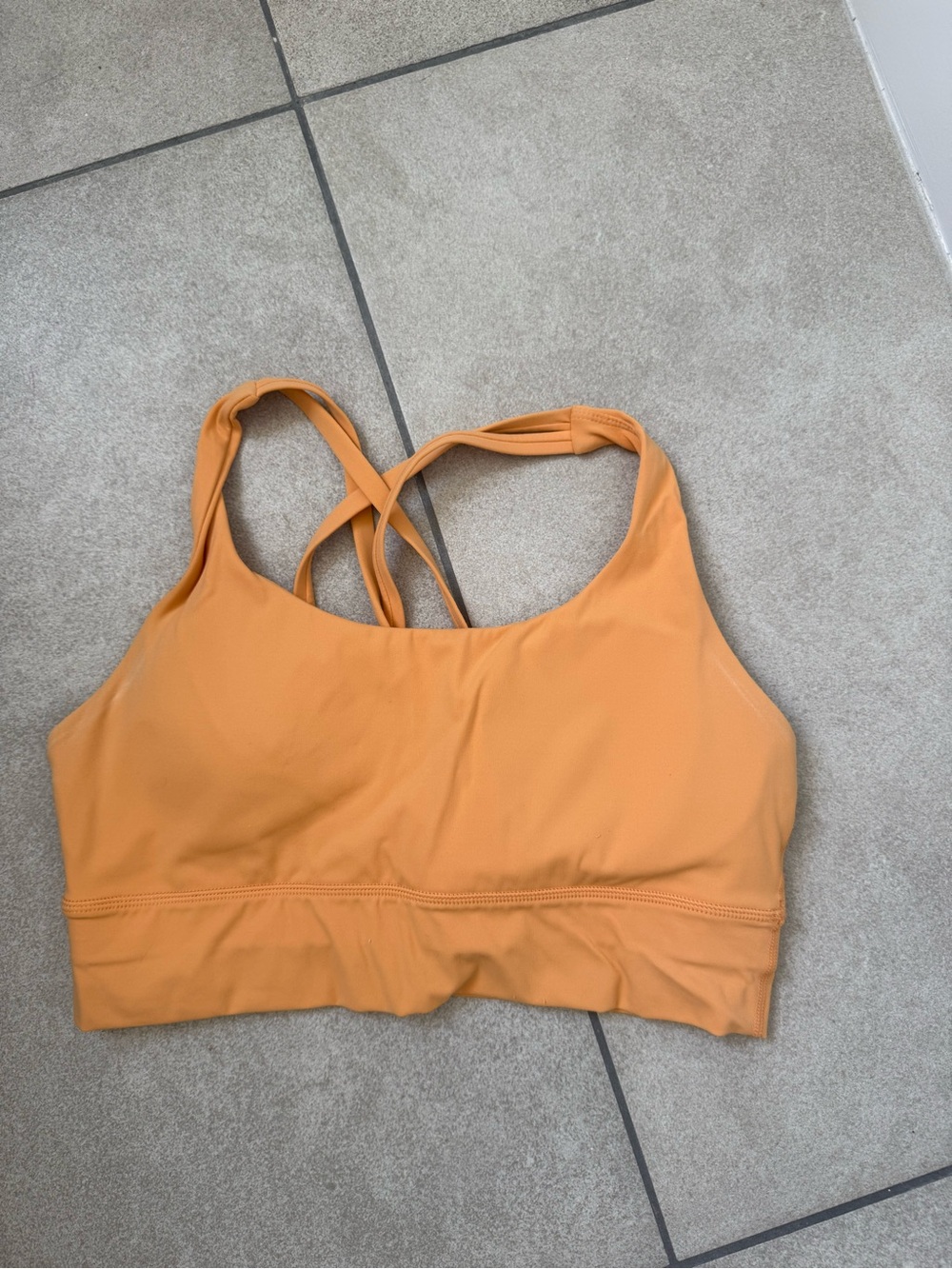 Amazon Women's Crisscross Sports Bra - Peach Orange